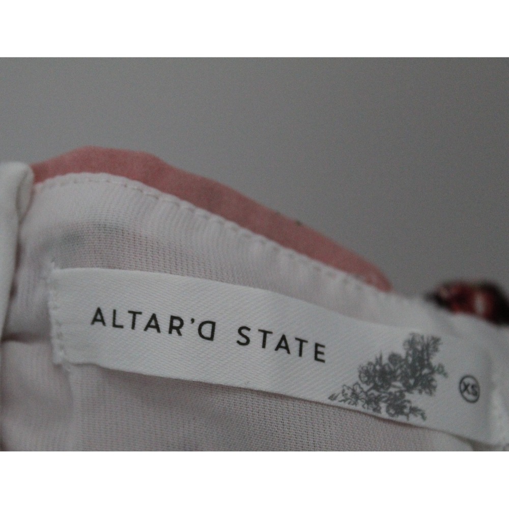 Altar'd State Floral Patchwork Maxi Dress Pink Lace Trim Cottagecore XS Romantic - Picture 6 of 12